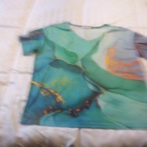 MISSLOOK MULTI COLOR SHORT SLEEVE TOP SIZE  M